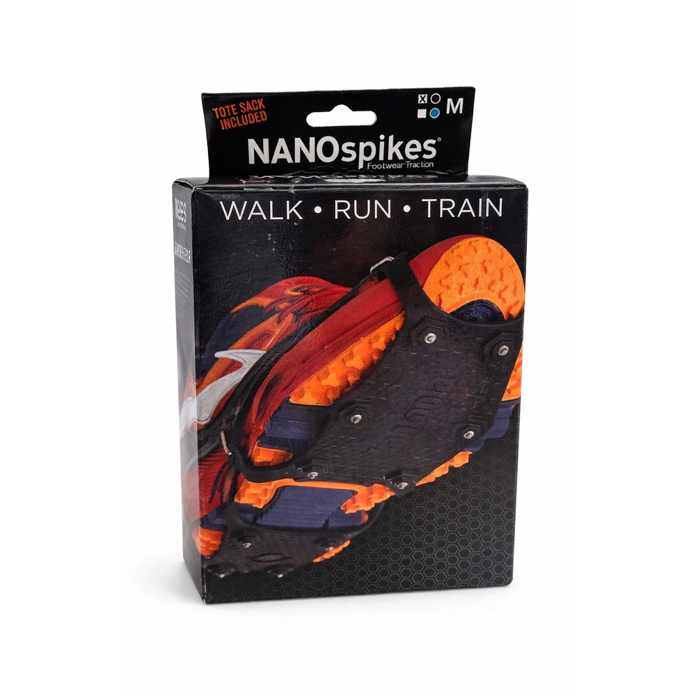 Kahtoola NANOspikes Footwear Traction Black Medium Walk Run Train Ice Cleats